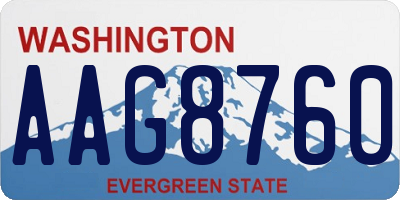 WA license plate AAG8760