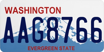 WA license plate AAG8766