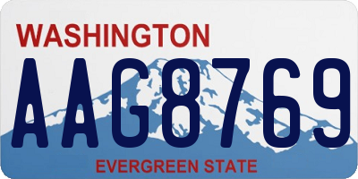 WA license plate AAG8769