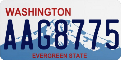 WA license plate AAG8775