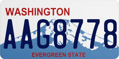 WA license plate AAG8778