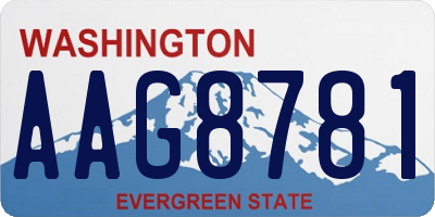 WA license plate AAG8781