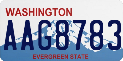 WA license plate AAG8783