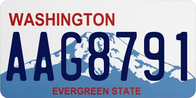 WA license plate AAG8791