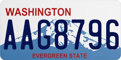 WA license plate AAG8796