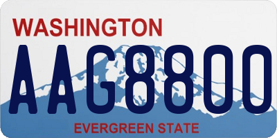 WA license plate AAG8800