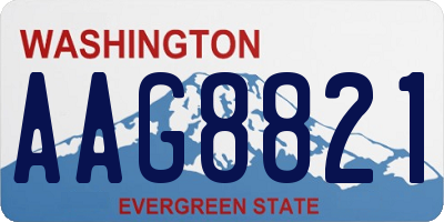 WA license plate AAG8821