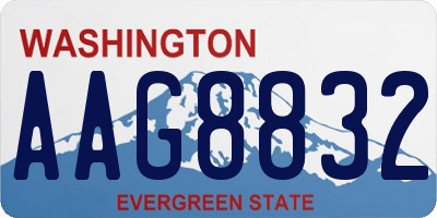 WA license plate AAG8832