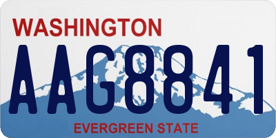 WA license plate AAG8841