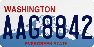 WA license plate AAG8842