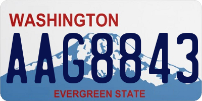 WA license plate AAG8843