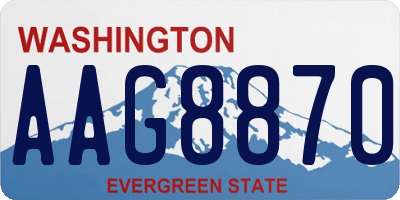 WA license plate AAG8870