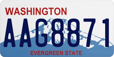 WA license plate AAG8871