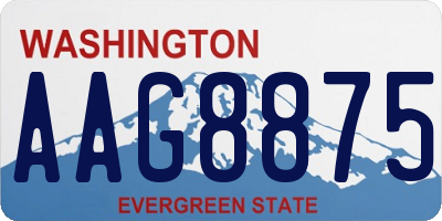 WA license plate AAG8875