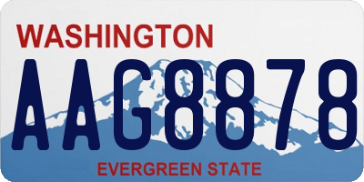 WA license plate AAG8878