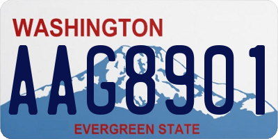 WA license plate AAG8901