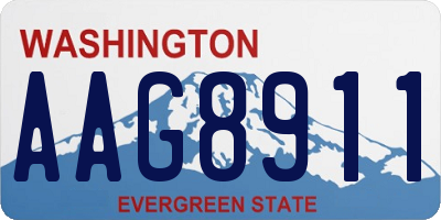 WA license plate AAG8911