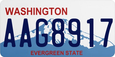 WA license plate AAG8917