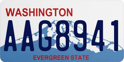 WA license plate AAG8941