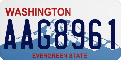 WA license plate AAG8961