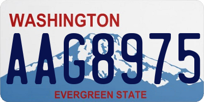 WA license plate AAG8975