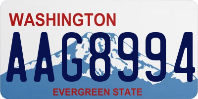 WA license plate AAG8994
