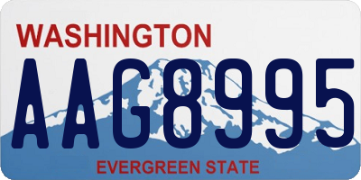 WA license plate AAG8995