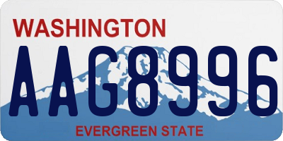 WA license plate AAG8996