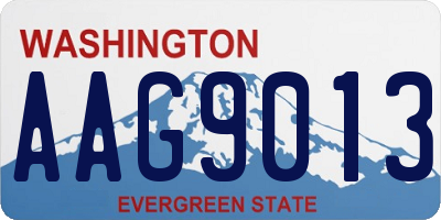WA license plate AAG9013