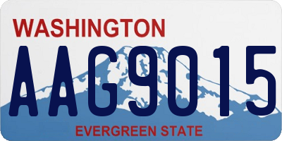 WA license plate AAG9015