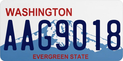 WA license plate AAG9018