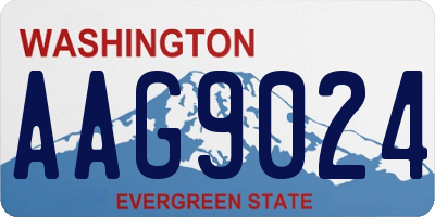 WA license plate AAG9024