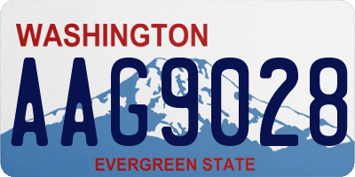 WA license plate AAG9028