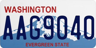 WA license plate AAG9040