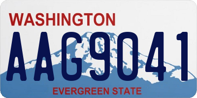 WA license plate AAG9041