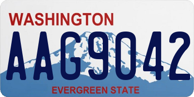 WA license plate AAG9042