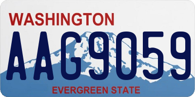 WA license plate AAG9059
