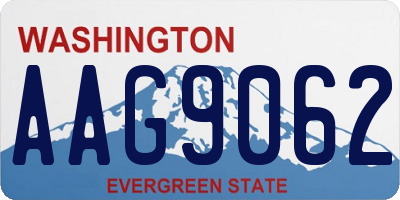 WA license plate AAG9062