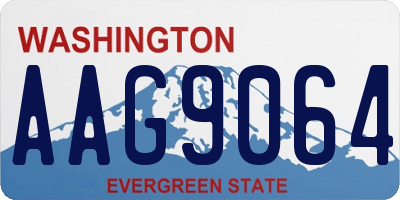 WA license plate AAG9064