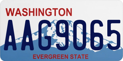 WA license plate AAG9065