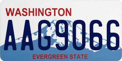 WA license plate AAG9066