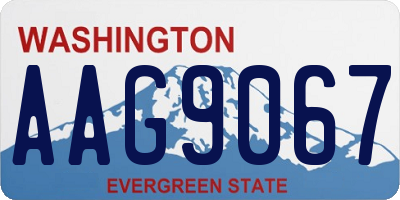 WA license plate AAG9067