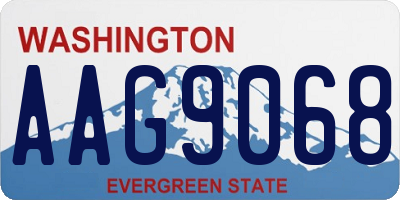 WA license plate AAG9068