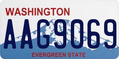 WA license plate AAG9069