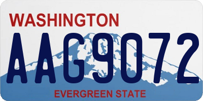 WA license plate AAG9072