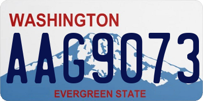 WA license plate AAG9073