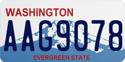 WA license plate AAG9078
