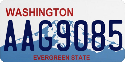 WA license plate AAG9085