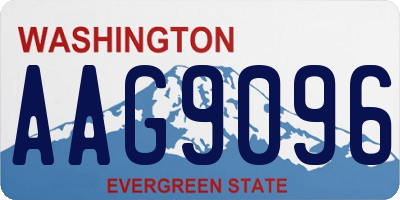 WA license plate AAG9096