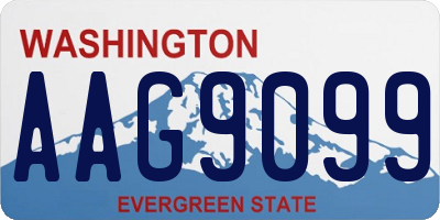 WA license plate AAG9099